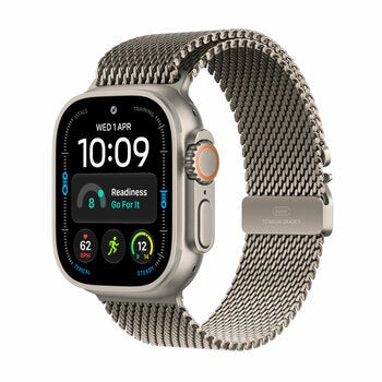 Apple Watch Ultra 4 GPS + Cellular, 49mm Titanium Case with Natural Titanium Milanese Loop Apple Watch Ultra 4 GPS + Cellular, 49mm Titanium Case with Natural Titanium Milanese Loop