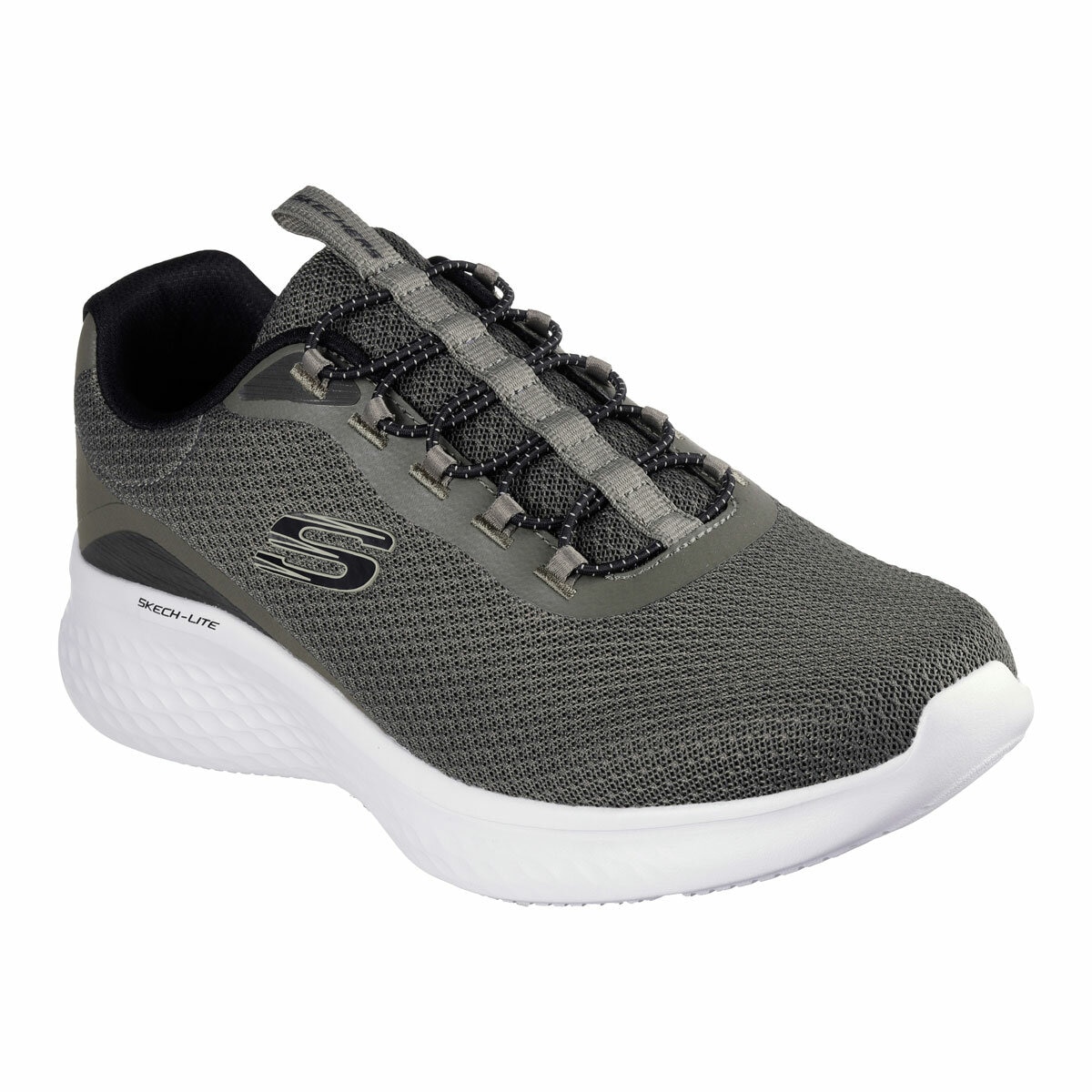 Skechers Mens Lite Pro Frenner Trainer in Olive