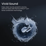 Enjoy clear sound, powerful volume and rich base with premium pitch 2.0+ bone conduction technoloy Enjoy clear sound, powerful volume and rich base with premium pitch 2.0+ bone conduction technoloy