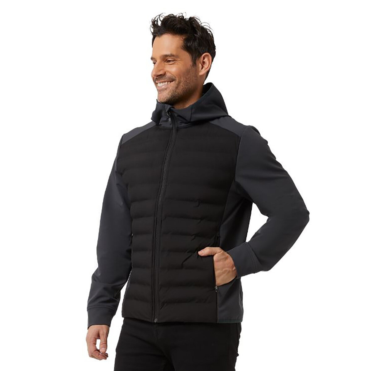 32 Degrees Men s Mixed Media Jacket in Charcoal Grey Co