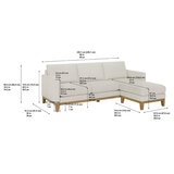 Henredon Murphy Cream Fabric Corner Sofa with Reversible Chaise