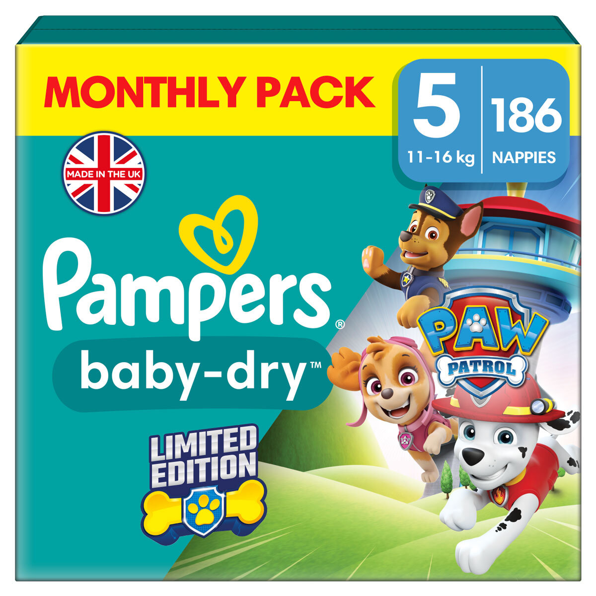 Front of Pampers pack