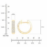 0.30ctw Round Brilliant Cut Diamond Double Row Hoop Earrings, 14ct Yellow Gold 0.30ctw Round Brilliant Cut Diamond Double Row Hoop Earrings, 14ct Yellow Gold