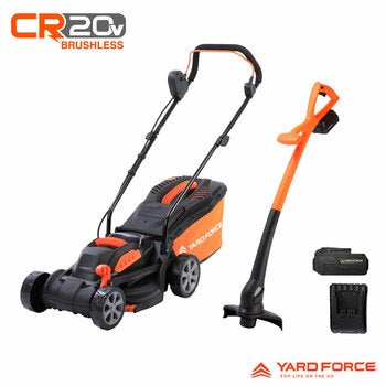 Yard Force 20V 33cm Brushless Cordless Mower & 20V 25cm Line Trimmer Bundle Yard Force 20V 33cm Brushless Cordless Mower & 20V 25cm Line Trimmer Bundle