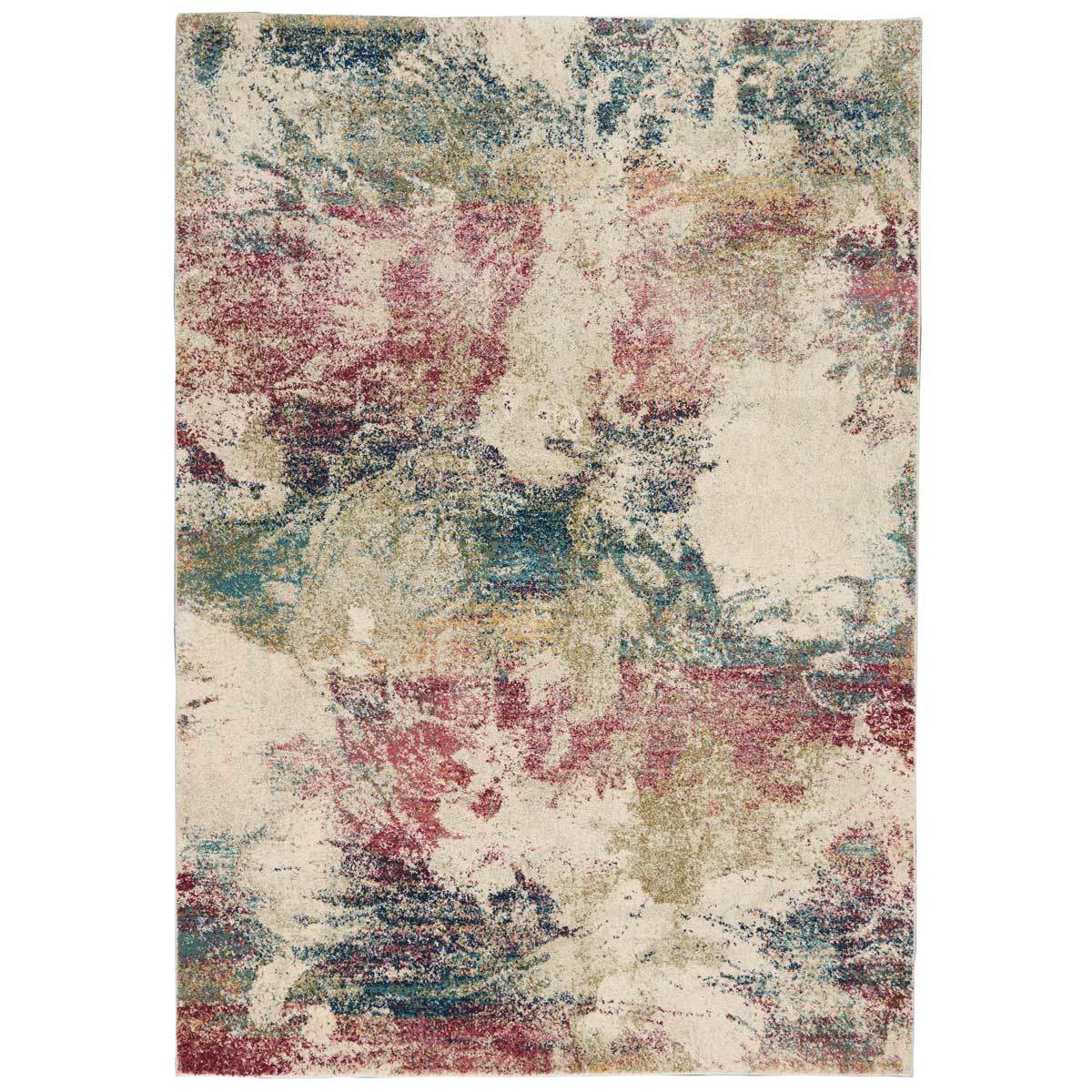 Fusion Rich Ivory Abstract Rug in 2 Sizes Costco UK