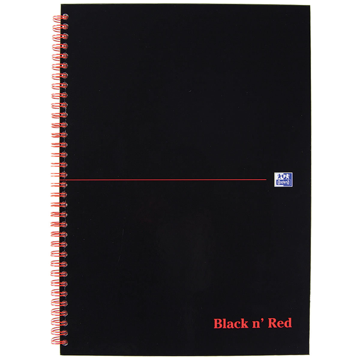 Black n Red A4 Wirebound Notebook 90gsm 140 pages - Pack of 10