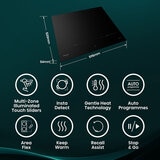 Hisense Hi8 HI6443BSCWF 60cm Induction Hob with Area Flex, in Black