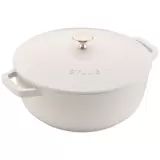 Staub 24cm Cast Iron French Oven, Pure White