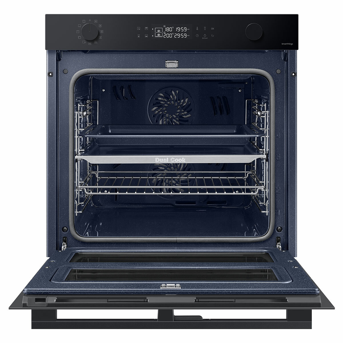Samsung Series 4 Dual Cook Flex NV7B45305AK/U4 76L Smart Oven, A+ Rated in Clean Black