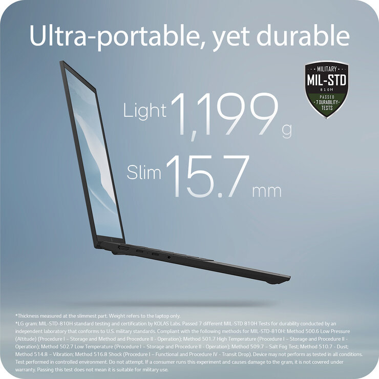 LG gram, Intel Core Ultra 7, 16GB RAM, 512GB SSD, 16 Inch Laptop, 16Z90T-G.AA75A11