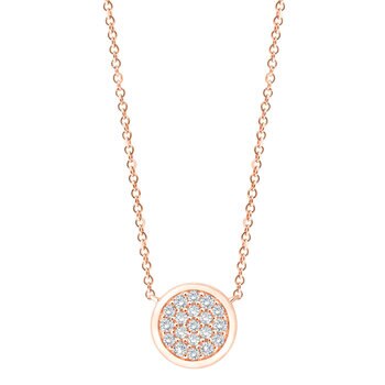 0.25ctw Round Brilliant Cut Diamond Pendant, 14ct Rose Gold