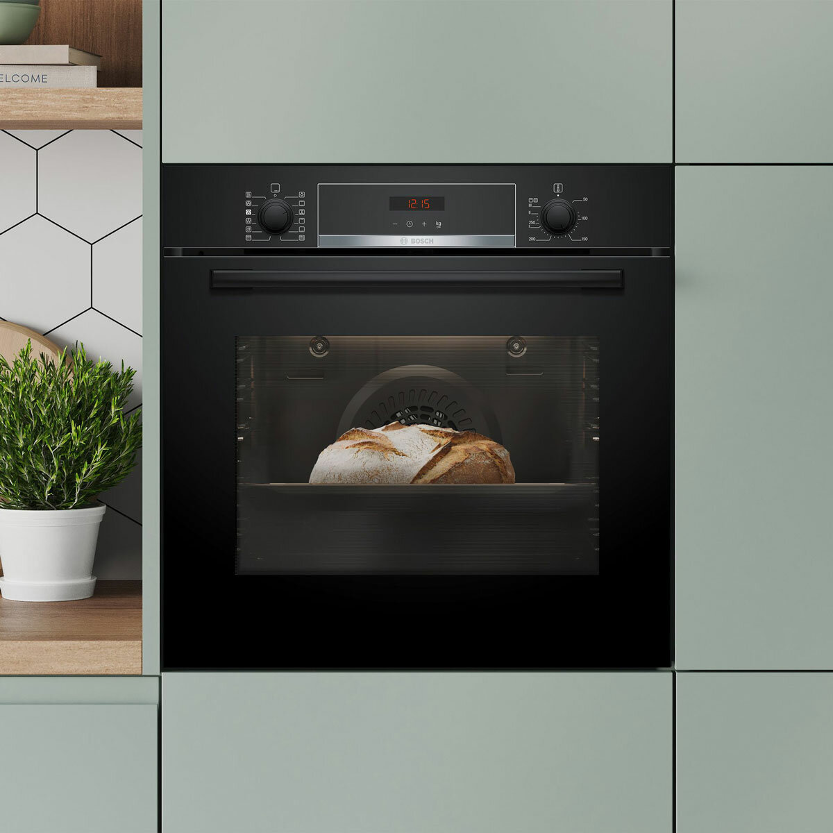 Bosch Series 4 HQA574BB3B Built In Single Oven, A+ Rated in Black