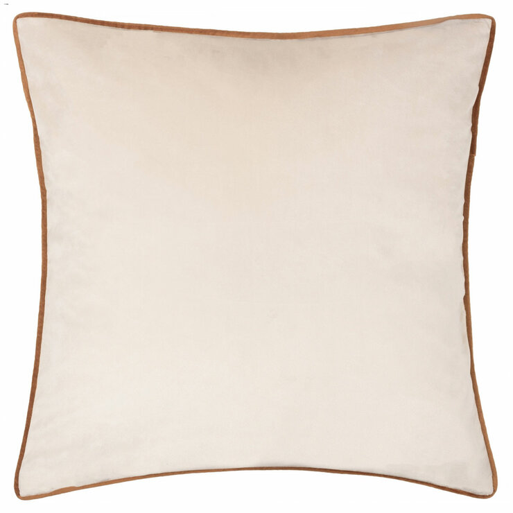 Furn Meridian Ecru Velvet Feather Fill Cushion, 55 x 55 cm
