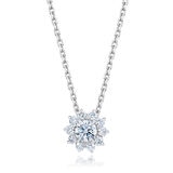 0.50ctw Round Brilliant Diamond Pendant, 14ct White Gold