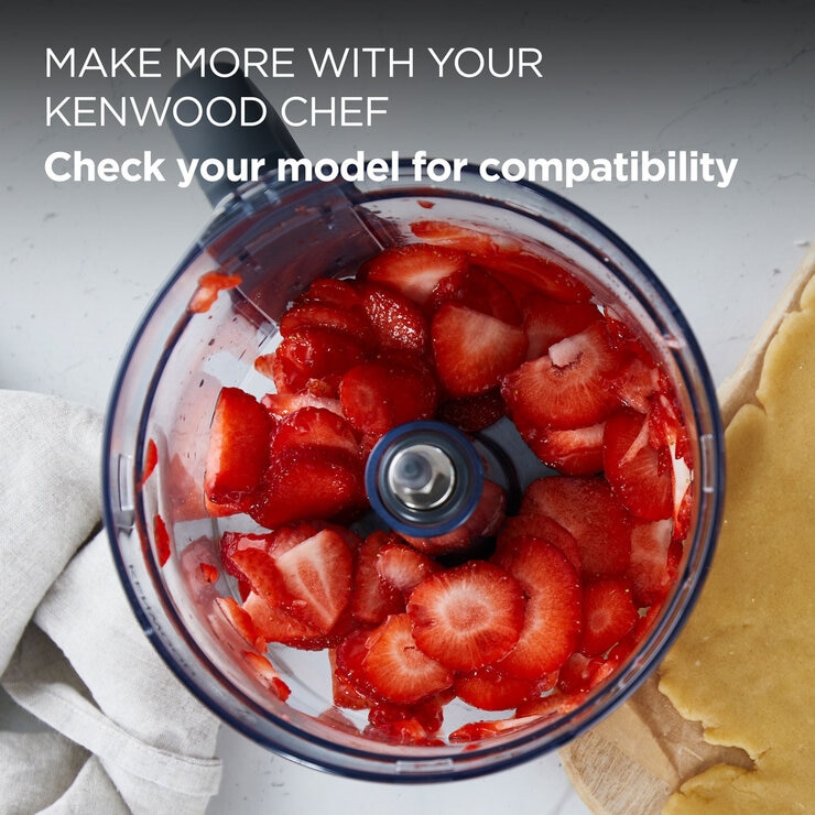 Lifestyle image of Kenwood Food Processor Attachment describing use Lifestyle image of Kenwood Food Processor Attachment describing use