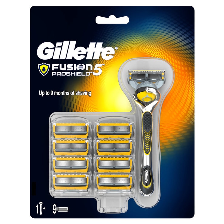 Gillette Fusion5 ProShield, 9 Blades + Razor Costco UK