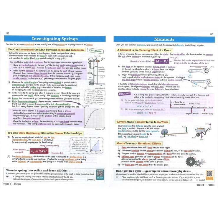 Page Spread CGP GCSE AQA Physics text book