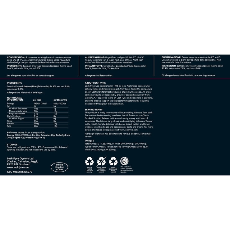 Loch Fyne Kinglas Fillet, 500g