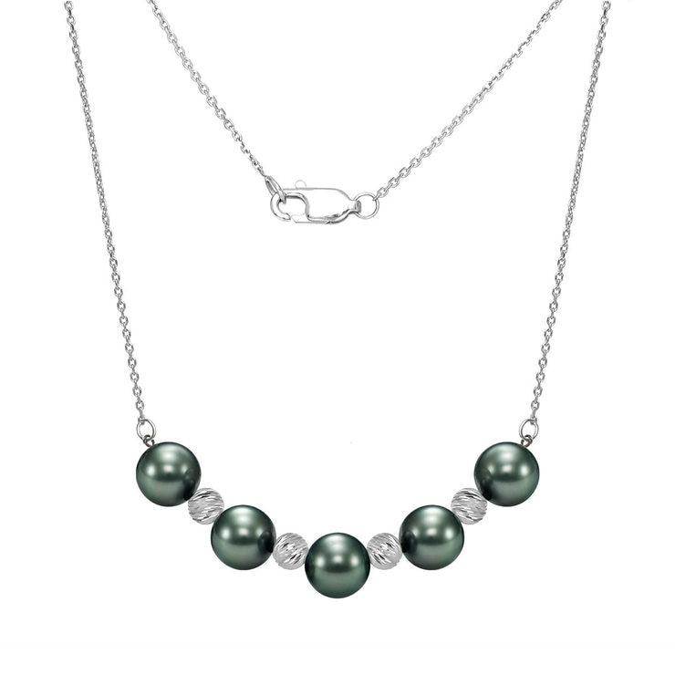 89mm Tahitian Pearl Necklace, 18ct White Gold Costco UK