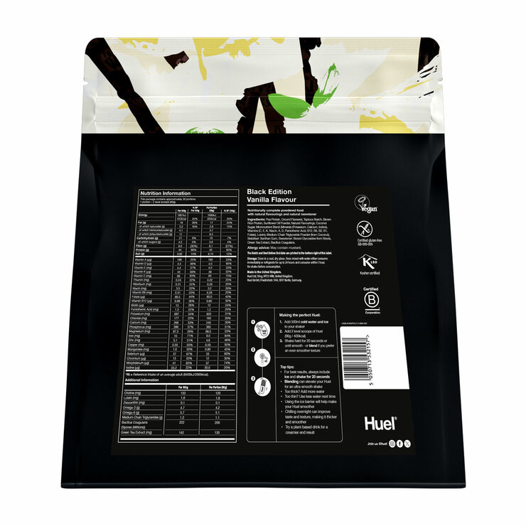 Huel Vanilla Black Edition: High Protein Nutritionally Complete Powder Meal, 2.7kg