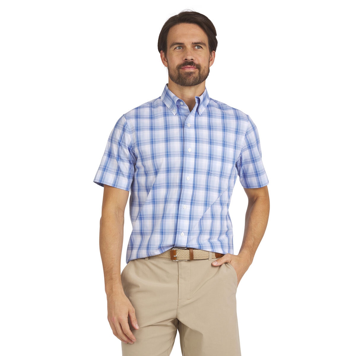 Chaps Men’s Easy Care Shirt in Cornflower