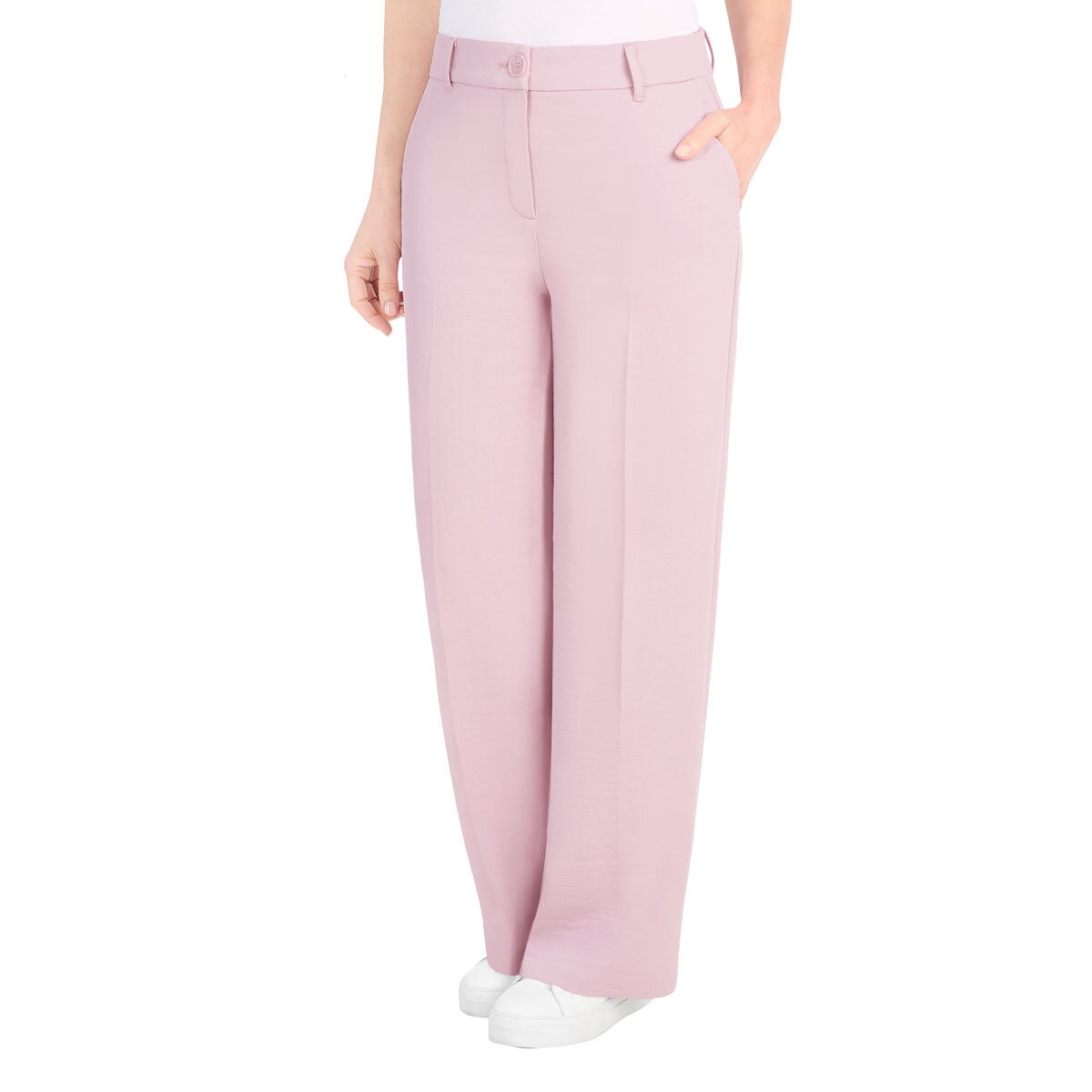 Dalia Ladies Pleated Crepe Wide Leg Pant