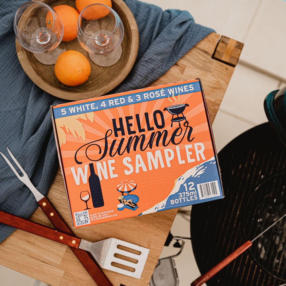 Lifestyle image of box in BBQ setting