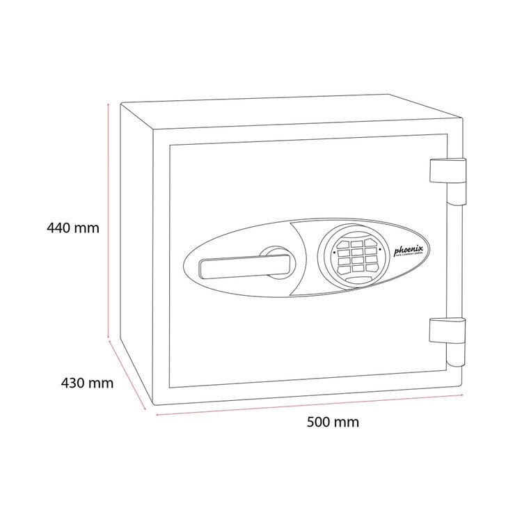Phoenix 46 Litre Neptune HS1052E Security Safe with Electronic Lock Including Delivery and Positioning