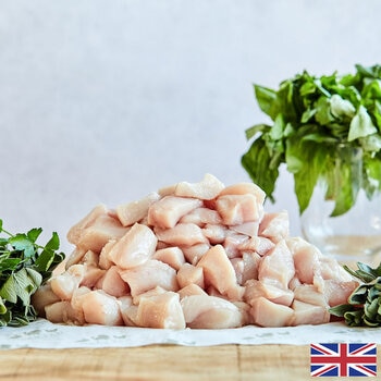 Herb Fed Free Range Skinless Diced Chicken Breasts, 8kg (Serves 30 people)