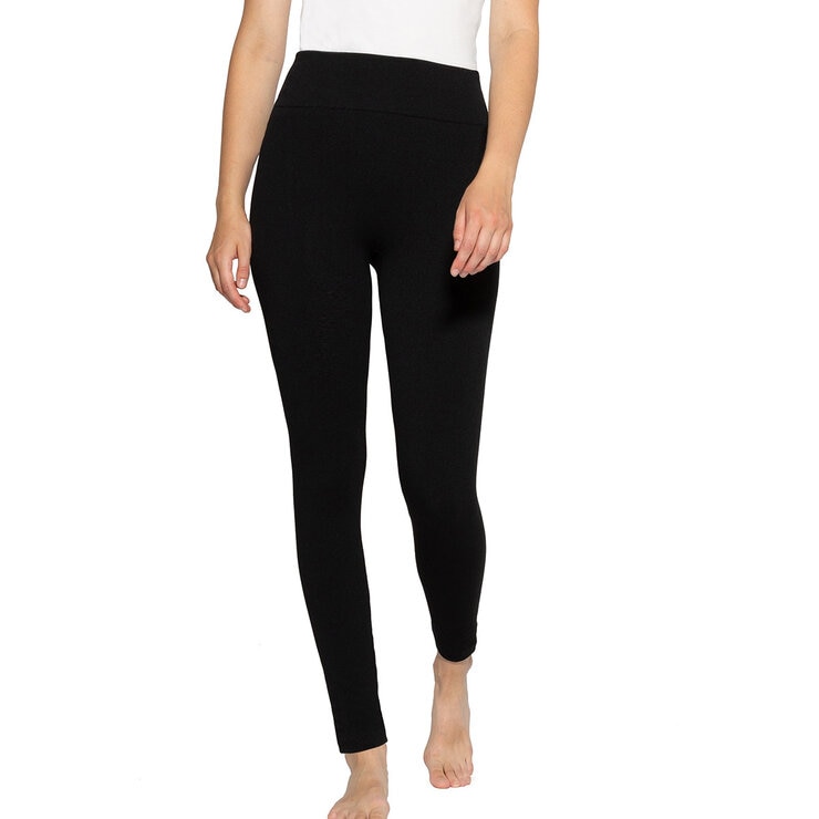 Ellen Reyes Fleece Lined Leggings 2 Pack in Black/Grey