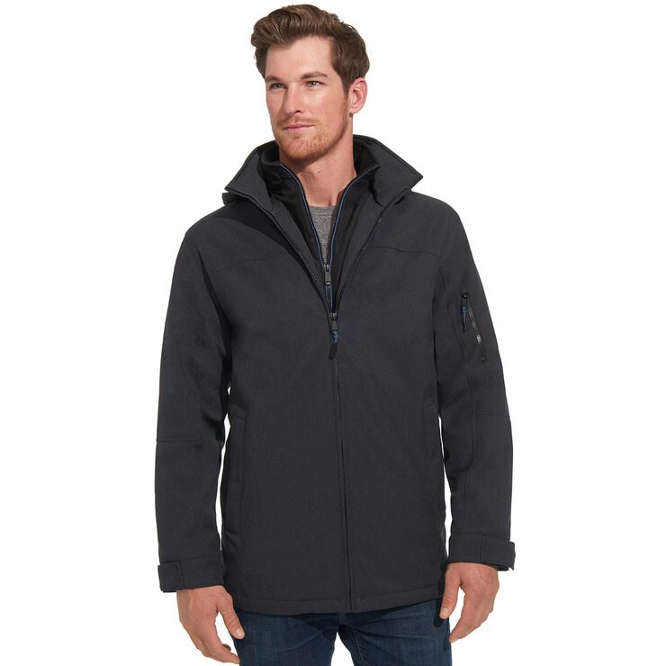 Weatherproof Men's Ultra Tech Jacket with Stretch in Charcoal Heather