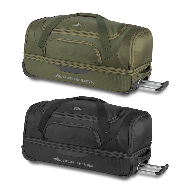 High Sierra 30" Drop Bottom Wheeled Duffel Bag Available in 2 Colours