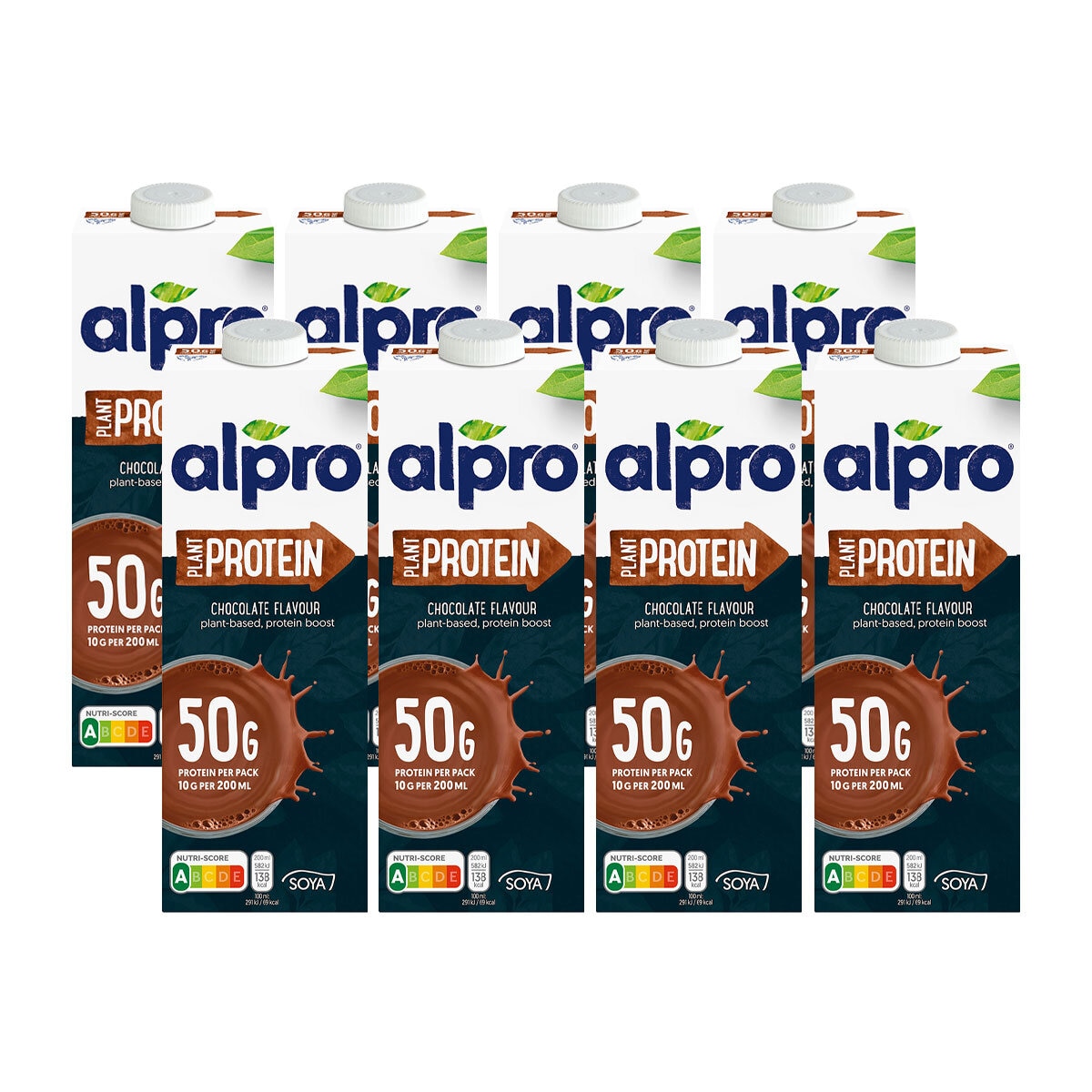 Alpro Plant Protein Chocolate Flavour, 8 x 1L