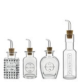 Luigi Bormioli Elixir 4 Piece Glass Condiments Set with Pouring Spouts