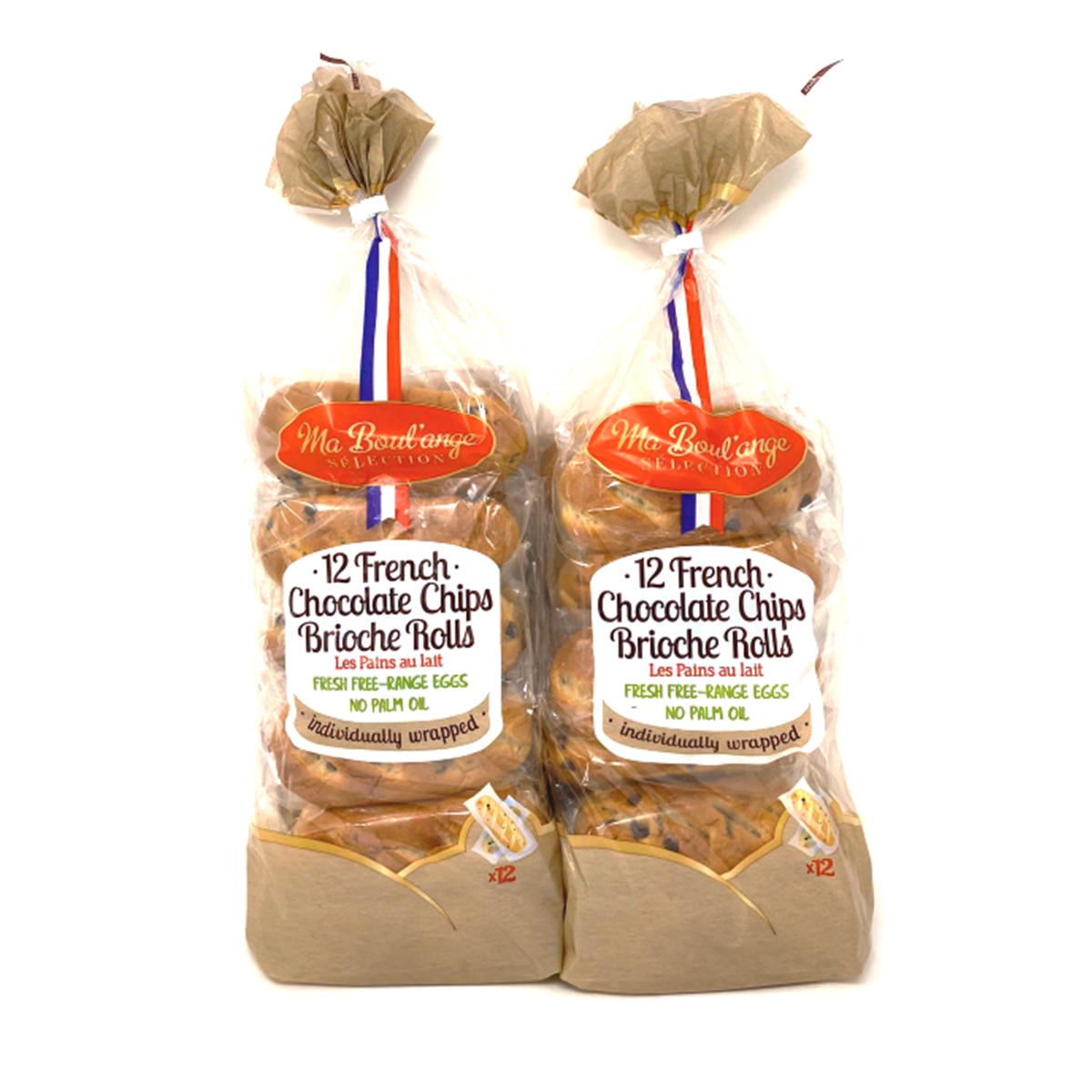 Ma Boul'ange Chocolate Chip Brioche Rolls, 2 x 12 Pack