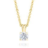 0.5ct Diamond Pendant, 18k Yellow Gold