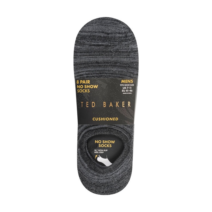 Ted Baker Men's Liner Sock, 8 Pack in Black Ted Baker Men's Liner Sock, 8 Pack in Black