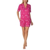 DKNY Notch Collar 3 Piece PJ Set in Pink - Large