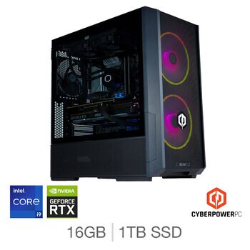 CyberPower, Intel Core i9, 16GB RAM, 1TB SSD, NVIDIA GeForce RTX 4070 Ti, Gaming Desktop PC