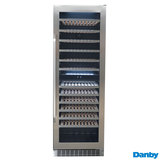 Danby DWC398KD1BSS, 135 Bottle Freestanding, Dual Zone Wine Cooler in Stainless Steel