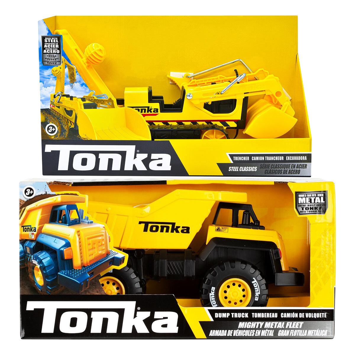 Buy Tonka Mighty Meal Fleet Dump Truck & Steel Trencher Bundle Combined Image at Costco.co.uk