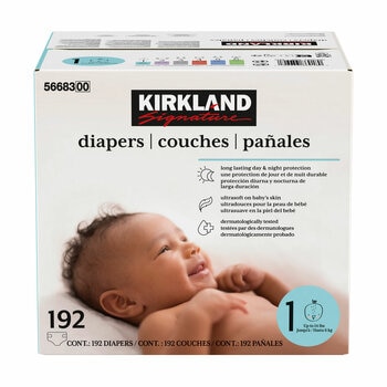 Kirkland Signature Nappies, Size 1, 192 Pack