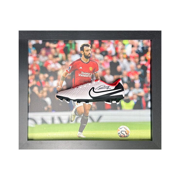 Bruno Fernandes Signed Framed Nike Football Boot Bruno Fernandes Signed Framed Nike Football Boot