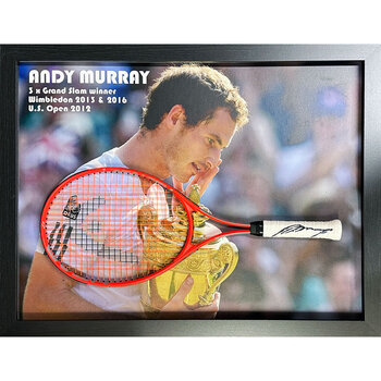 Andy Murray Signed Framed Tennis Racket