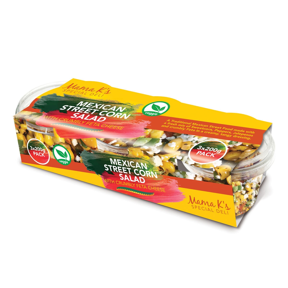 Mama K's Mexican Street Corn Salad, 3 x 200g