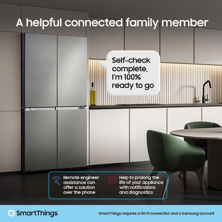 Samsung Series 9 SpaceMax RF65DG960EB1EU 646L Smart Multi Door Fridge Freezer, E Rated in Black