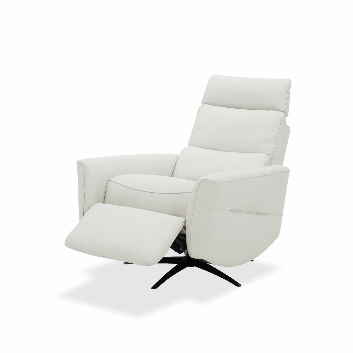 Aiden & Ivy Elton Cream Leather Manual Reclining Chair Aiden & Ivy Elton Cream Leather Manual Reclining Chair