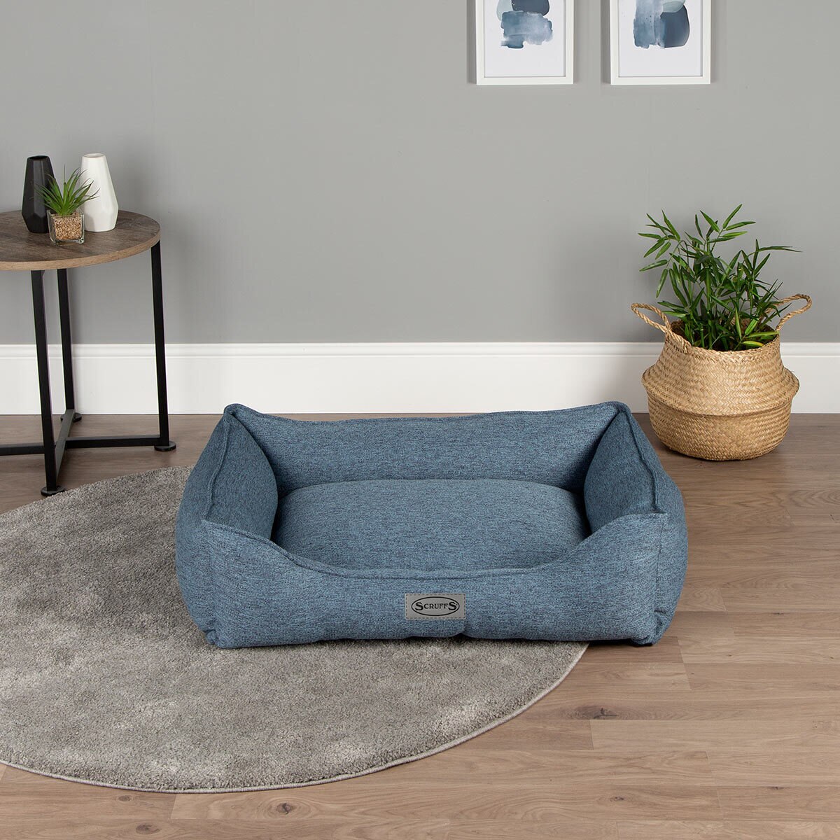 Scruffs® Manhattan Medium Box Pet Bed in Blue, 60cm x 50cm