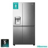 Hisense RS818N4TIC, Side by Side Fridge Freezer, C Rated in Stainless Steel