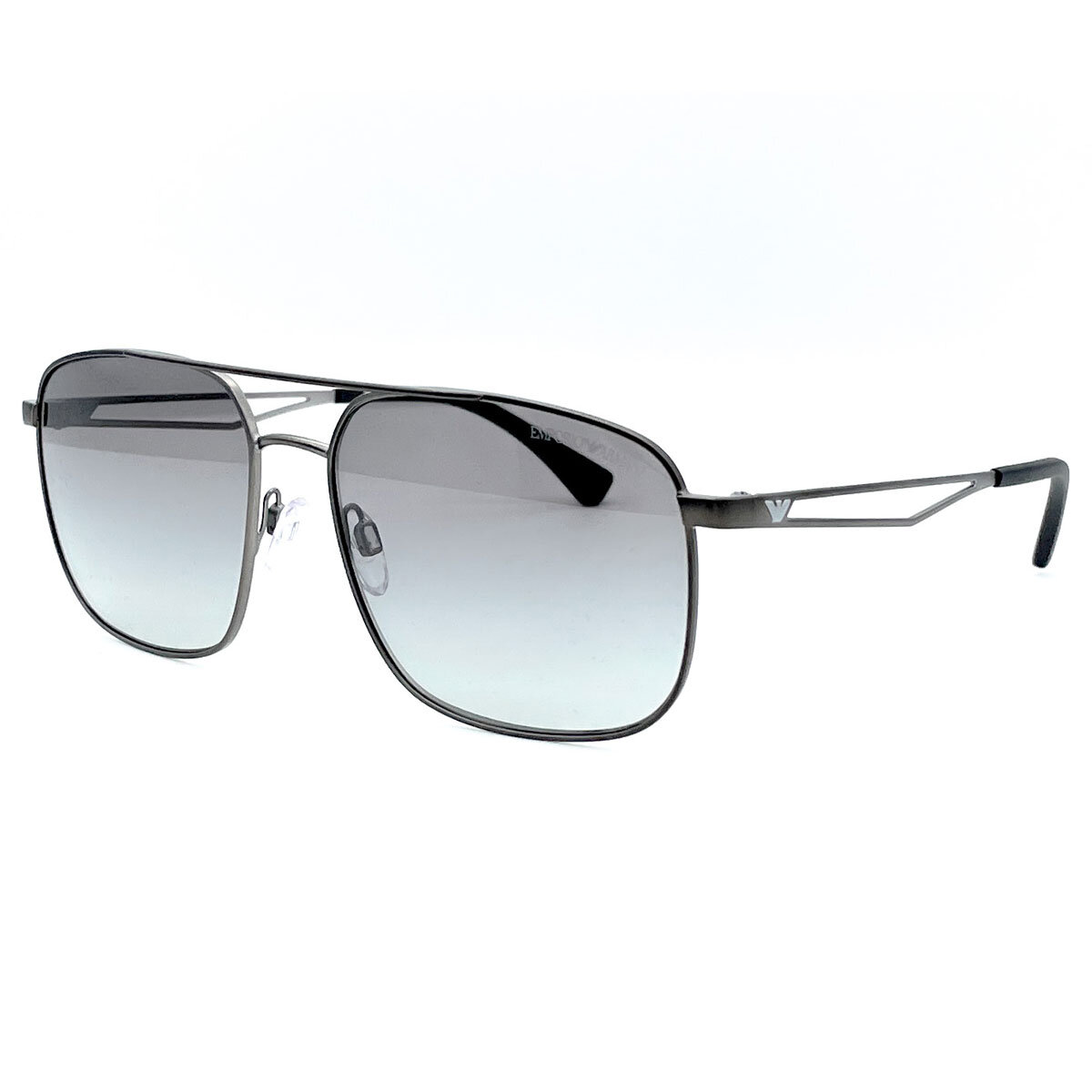 Emporio Armani Gunmetal Grey Sunglasses with Grey Lenses,...